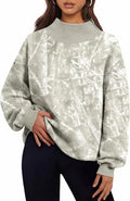 Oversized Fleece Mock Neck Sweatshirt